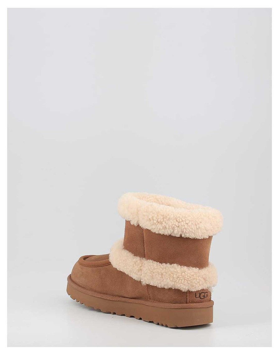 Mujer Ugg | Botas Ugg Ultra Mini Ugg Fluff Chestnut