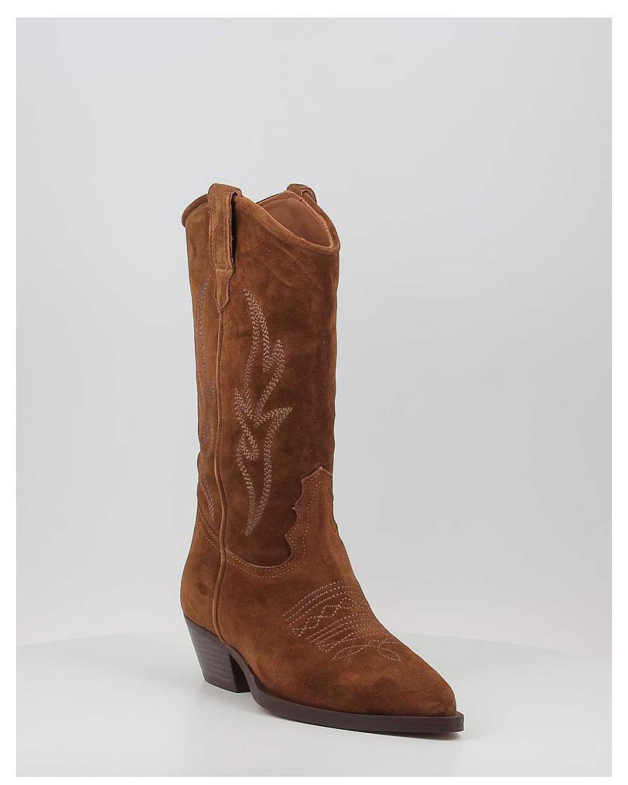 Mujer Alpe | Botas Alpe Western 2084 Cuero