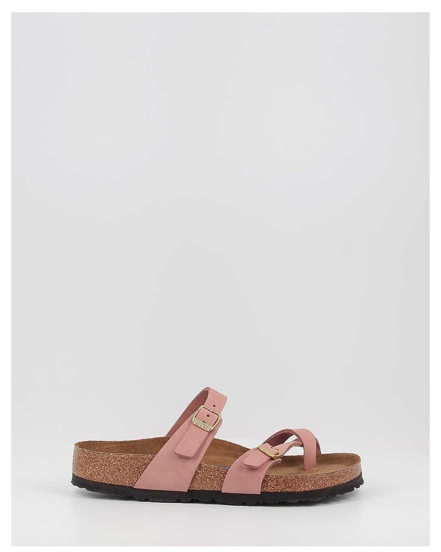 Mujer Birkenstock | Sandalias Birkenstock Mayari Sfb Lenb Rosa