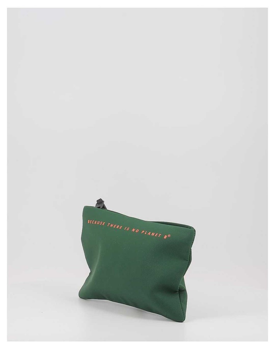 Complementos Ecoalf | Bolsos Ecoalf Lupitaalf Clutch With Message 114 Verde