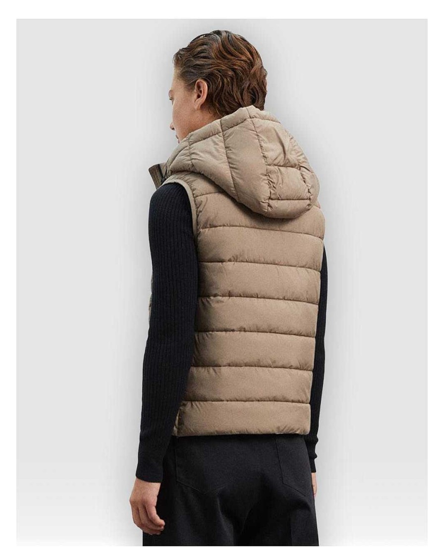 Complementos Ecoalf | Plumiferos Ecoalf Aorakialf Vest Woman Taupe