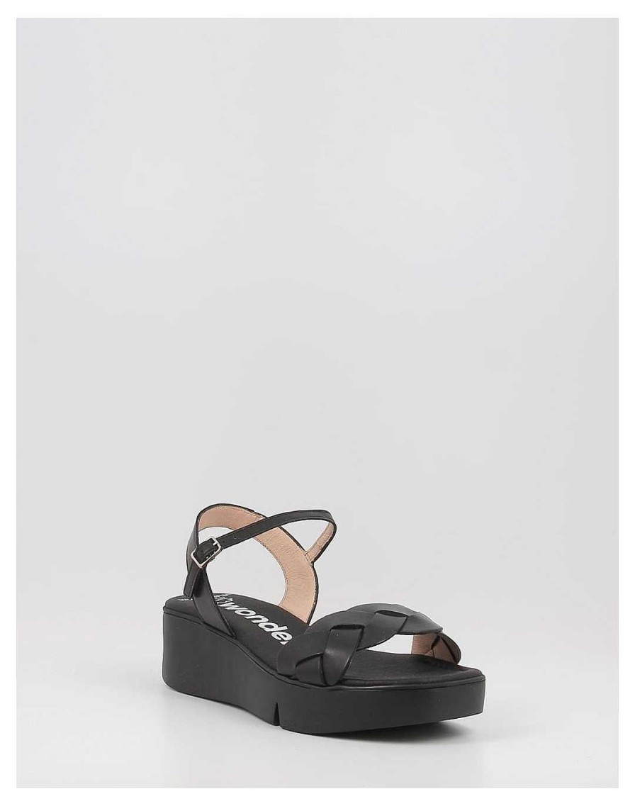 Mujer Wonders | Sandalias Wonders B-7931 Negro