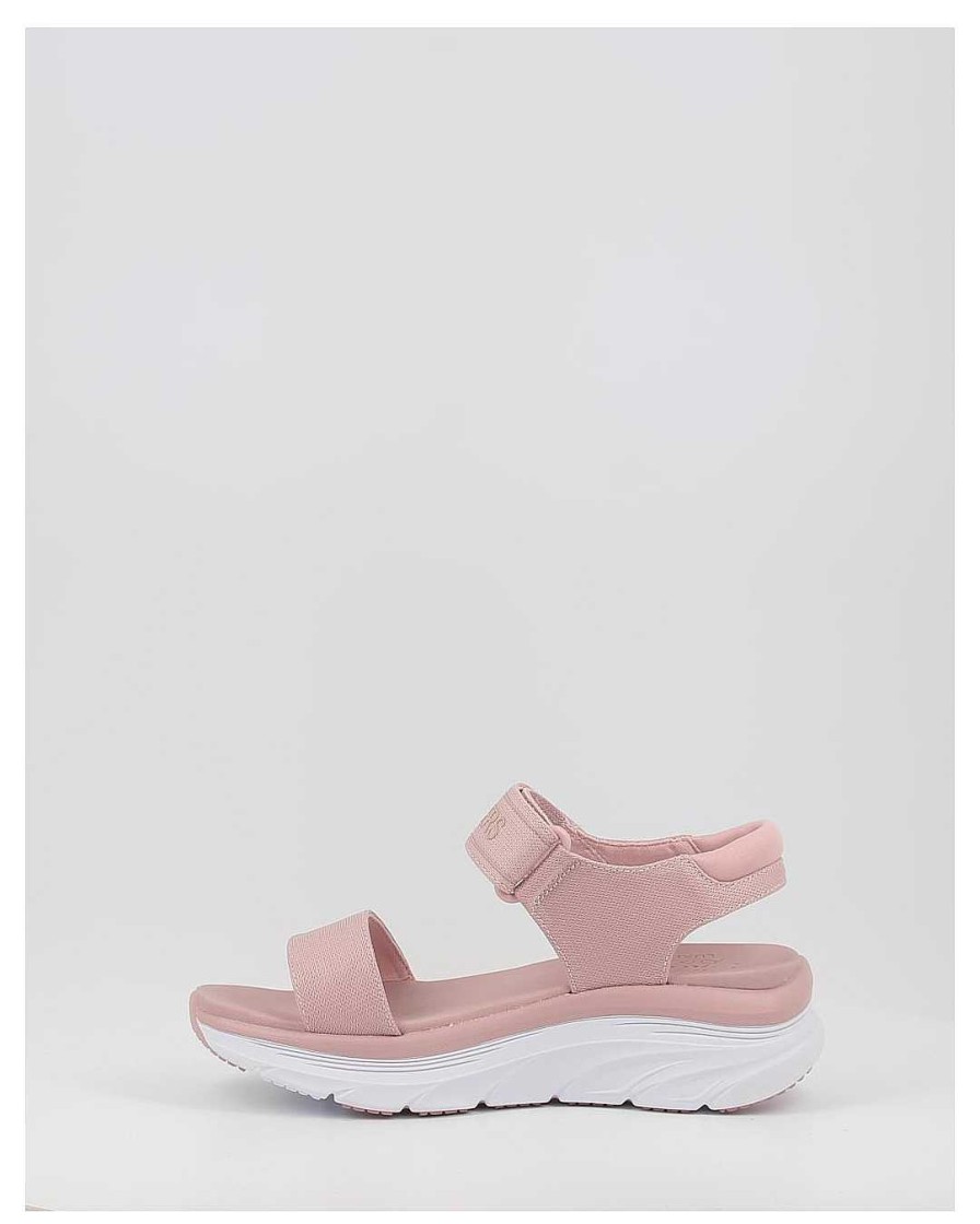 Mujer Skechers | Sandalias Skechers D'Lux Walker - New Block 119226 Rosa