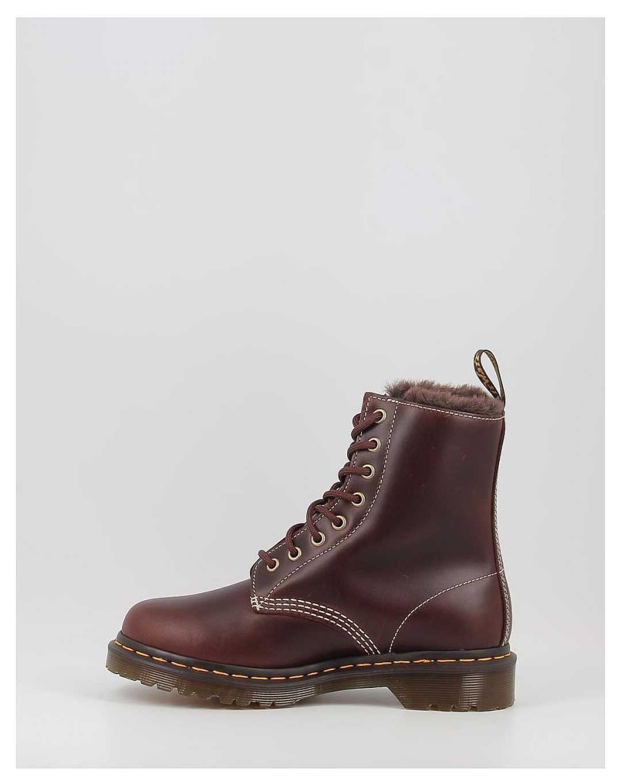 Mujer Dr. Martens | Botas Dr. Martens 1460 Serena Classic Pull Up Marron