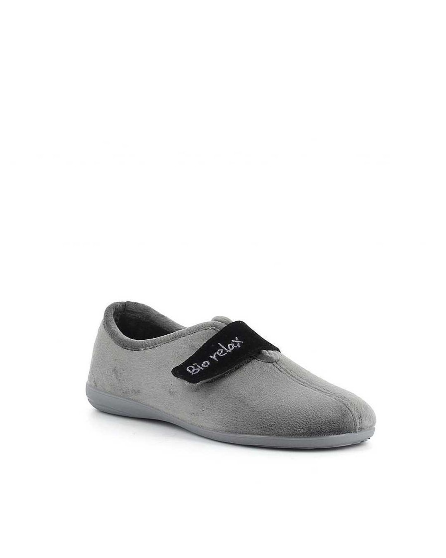 Hombre Biorelax | Zapatillas De Casa Biorelax 13586 Suapel Gris