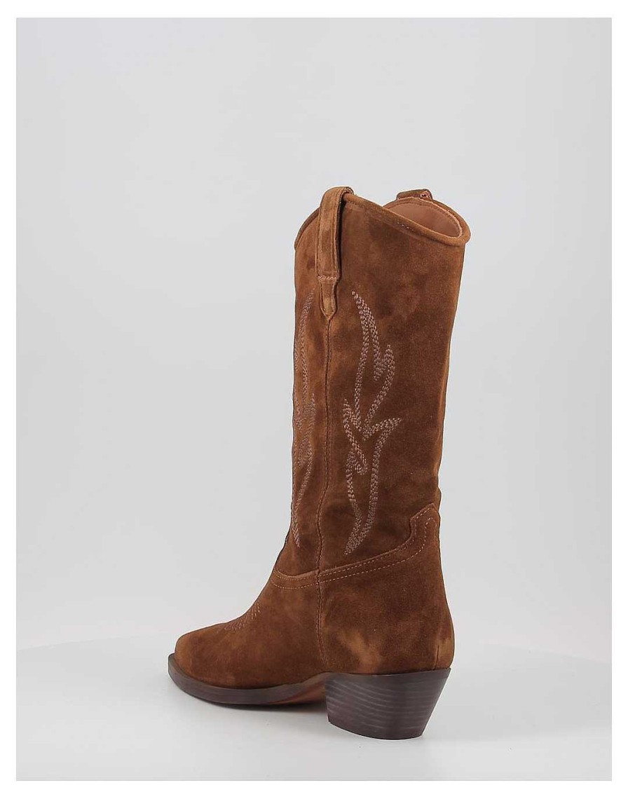 Mujer Alpe | Botas Alpe Western 2084 Cuero