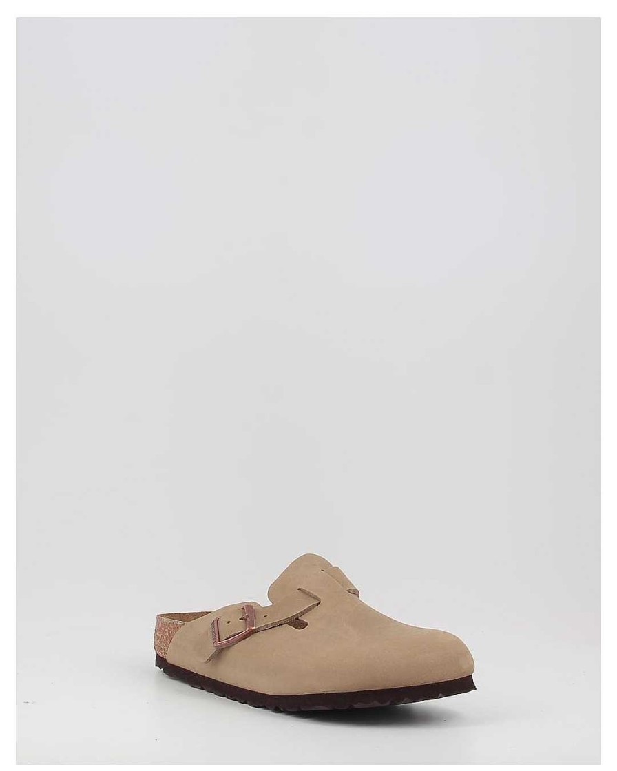 Mujer Birkenstock | Zuecos Birkenstock Boston Leoi Taupe