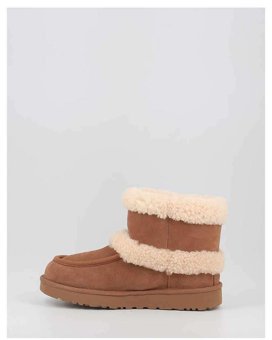 Mujer Ugg | Botas Ugg Ultra Mini Ugg Fluff Chestnut