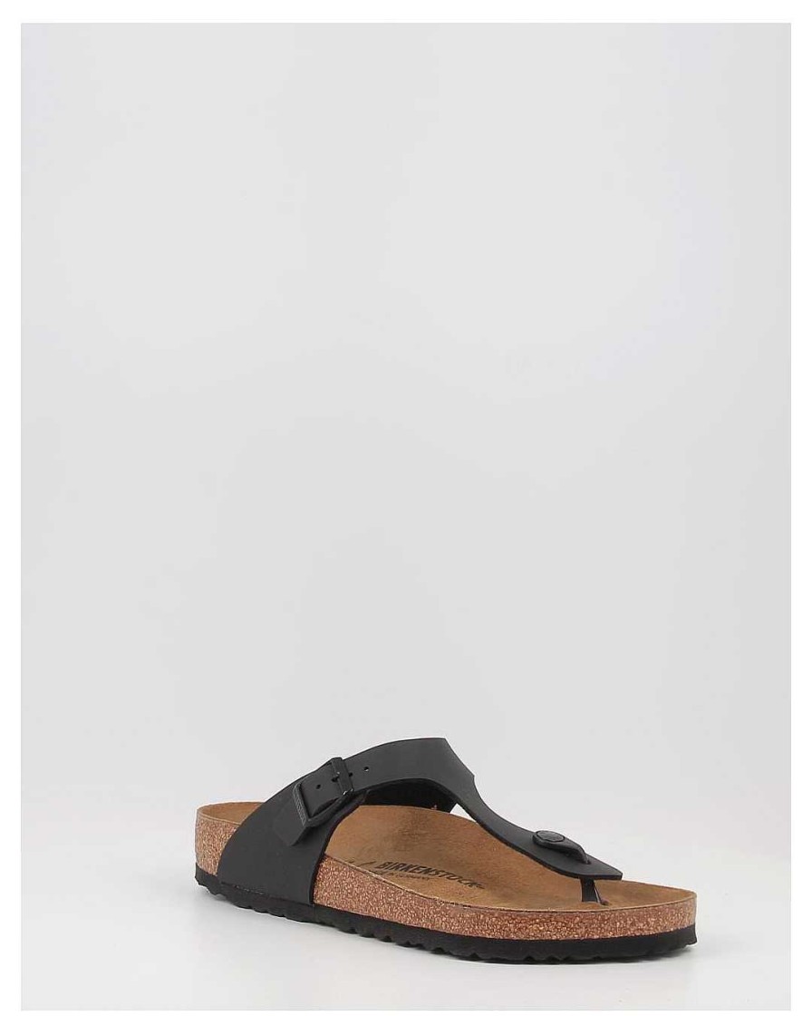 Hombre Birkenstock | Sandalias Birkenstock Gizeh Bf Negro