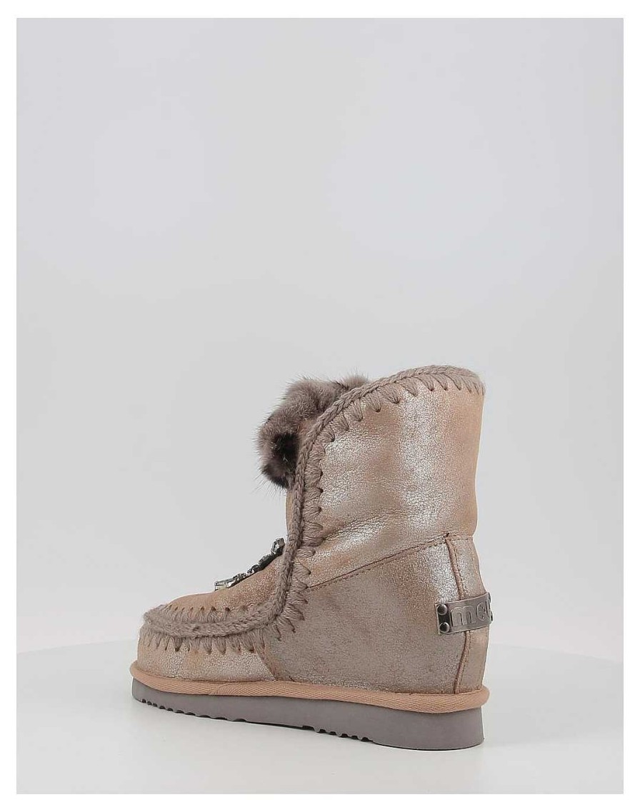 Mujer Mou | Botas Mou Inner Wedge Front Heart Patch Ducam Taupe