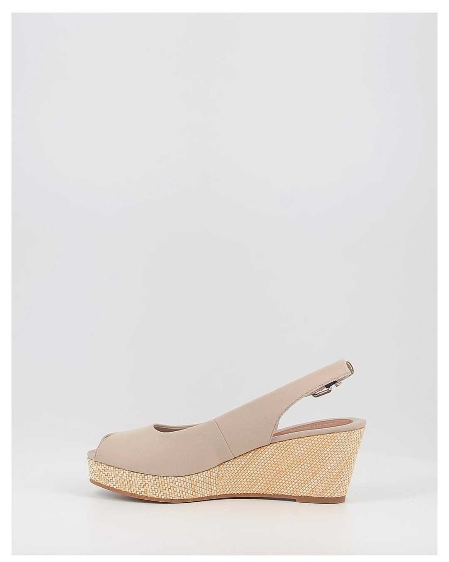 Mujer Tommy Hilfiger | Alpargatas Tommy Hilfiger Iconic Elba Sling Back Wedge Taupe