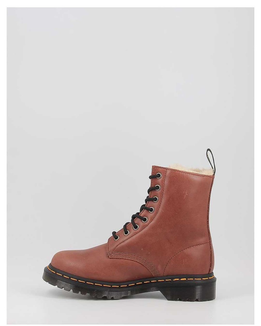 Mujer Dr. Martens | Botas Dr. Martens 1460 Serena Saddle Tan Farrier Cuero