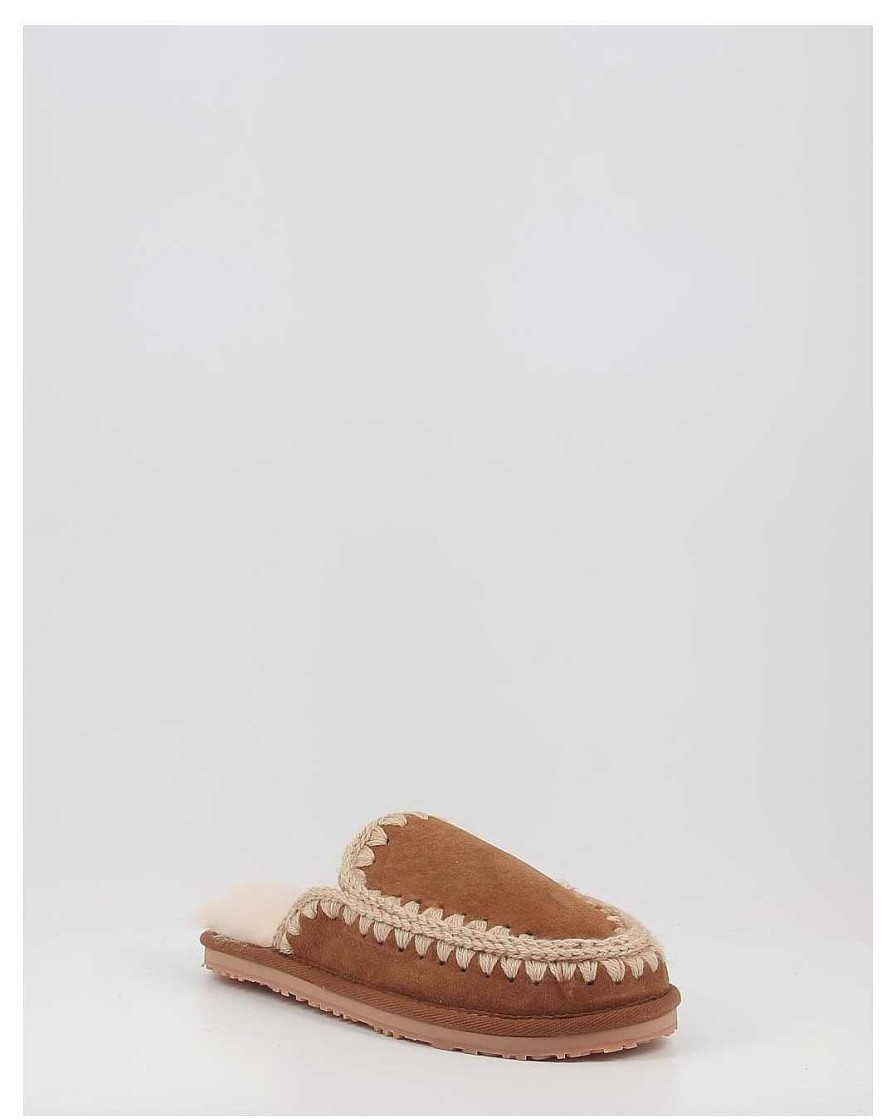 Mujer Mou | Zuecos Mou Suede Slipper Full Eskimo Stitch Cuero