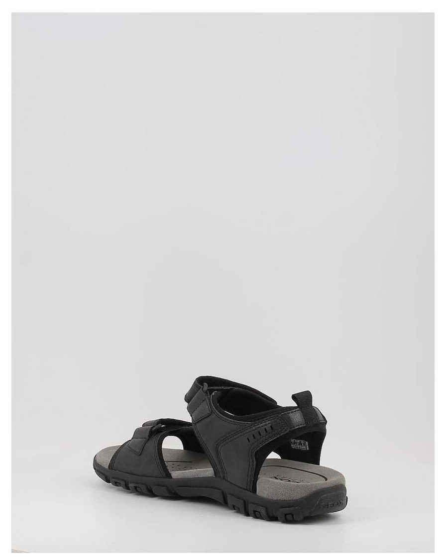 Hombre Geox | Sandalias Geox Uomo Sandal Strada U4224A Negro