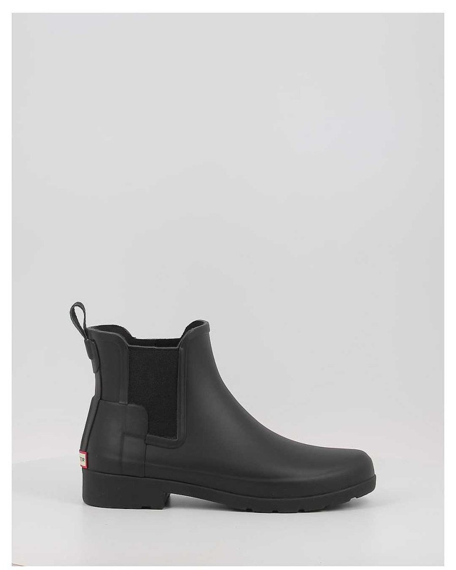 Mujer Hunter | Botas De Agua Hunter Refined Chelsea Negro