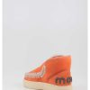 Mujer Mou | Botines Mou Bold Glitter Logo Apor Naranja