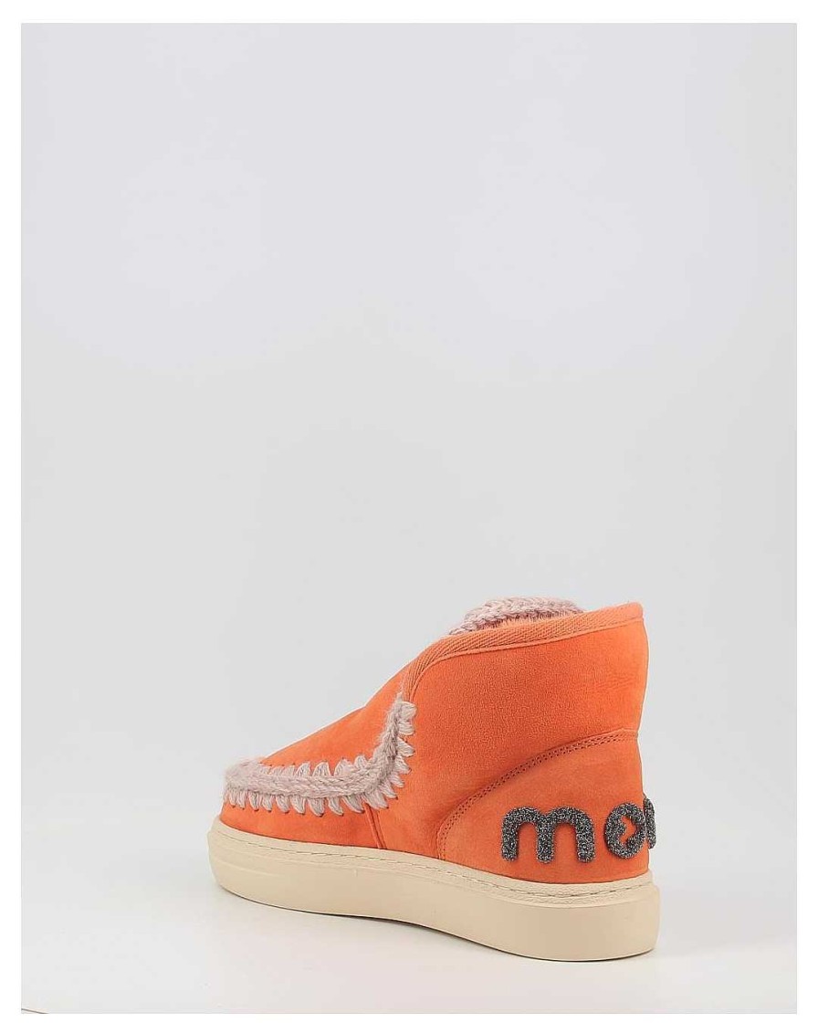 Mujer Mou | Botines Mou Bold Glitter Logo Apor Naranja