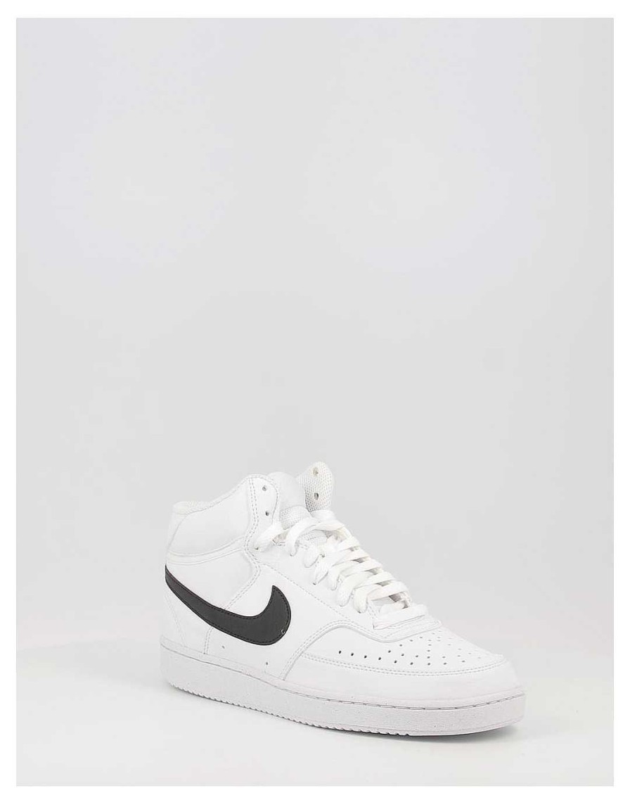 Hombre Nike | Zapatillas Nike Court Vision Mid Next Nature Dn3577 Blanco