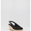 Mujer Tommy Hilfiger | Alpargatas Tommy Hilfiger Iconic Elba Sling Back Wedge Negro