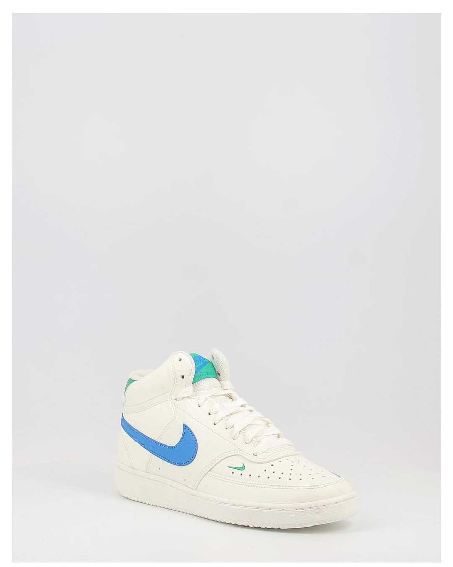 Mujer Nike | Zapatillas Nike Court Vision Mid Cd5436-105 Blanco