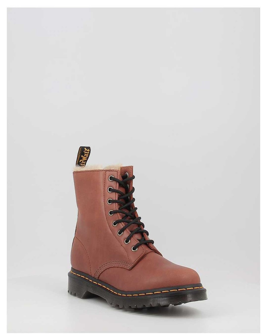 Mujer Dr. Martens | Botas Dr. Martens 1460 Serena Saddle Tan Farrier Cuero