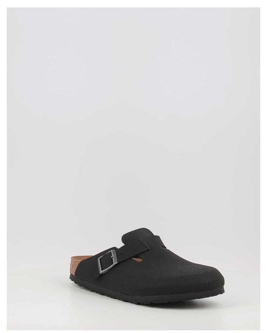 Hombre Birkenstock | Zuecos Birkenstock Boston Bfbc Earthy Vegan Negro