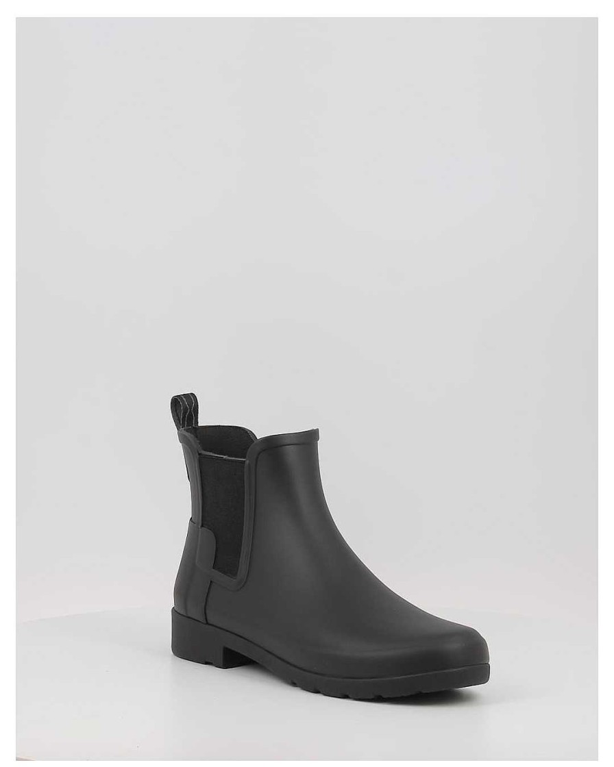 Mujer Hunter | Botas De Agua Hunter Refined Chelsea Negro