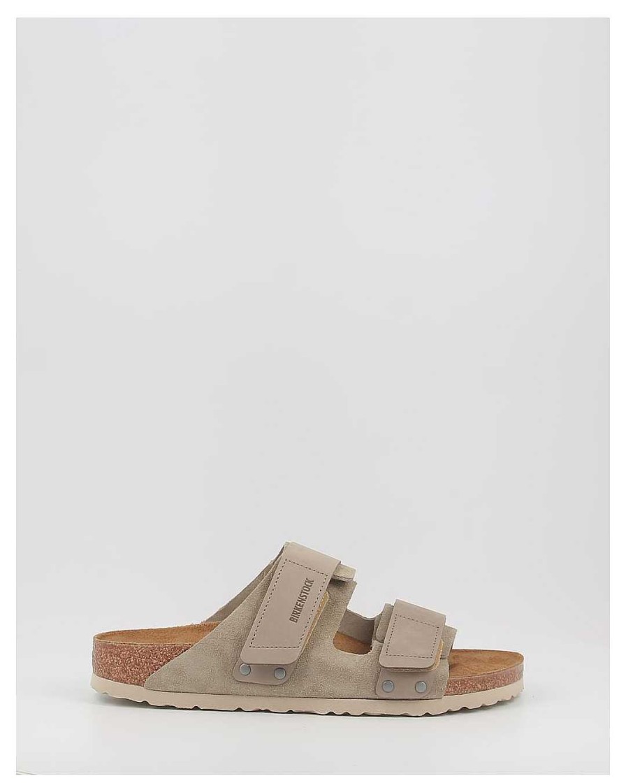 Hombre Birkenstock | Sandalias Birkenstock Uji Vl Nu Taupe Taupe