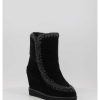 Mujer Mou | Botas Mou French Toe Wedge Short Bkbk Negro