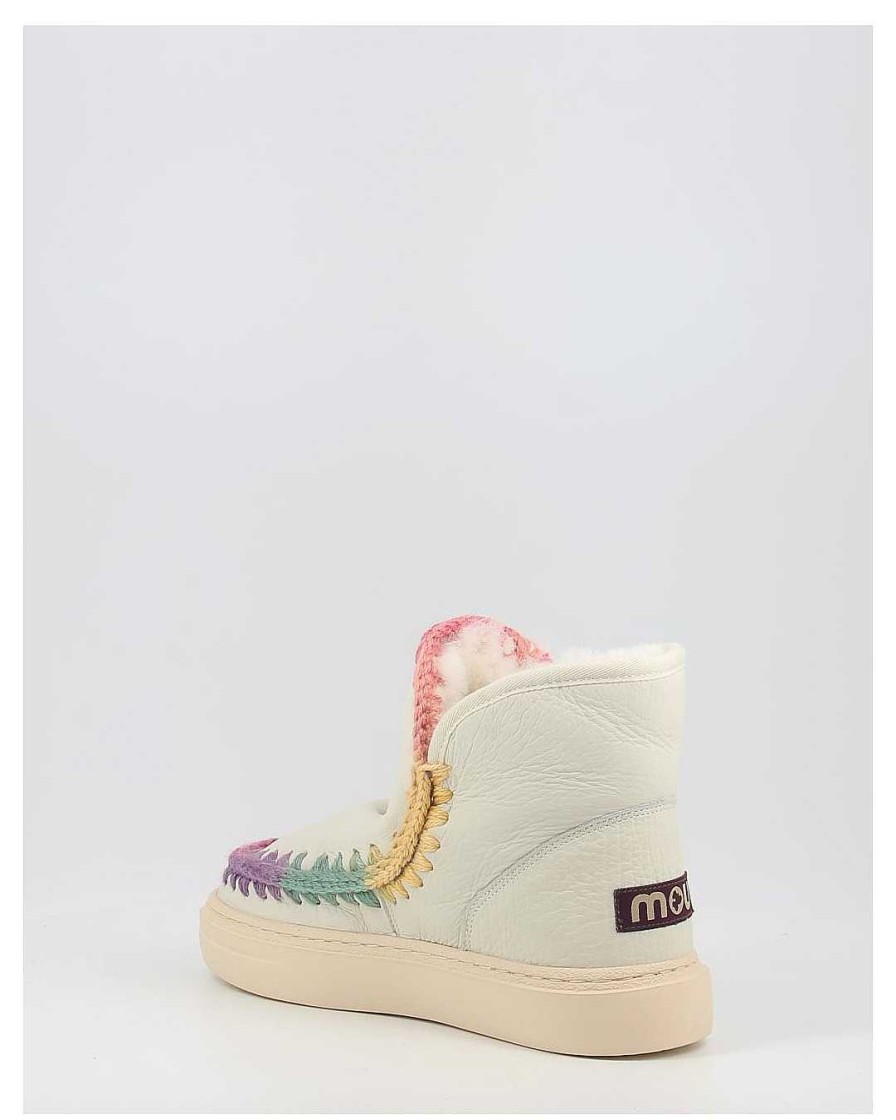 Mujer Mou | Botines Mou Sneaker Bold Rainbow Stitching Nutrwh Blanco