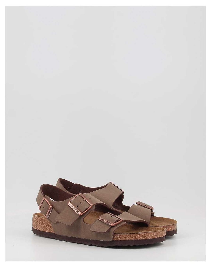 Mujer Birkenstock | Sandalias Birkenstock Milano Bfbc Narrow Marron