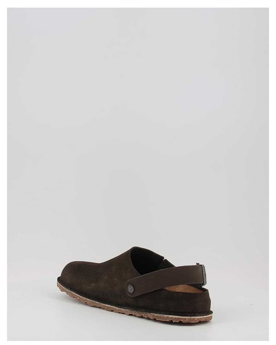 Hombre Birkenstock | Zuecos Birkenstock Lutry Premium Vl Marron