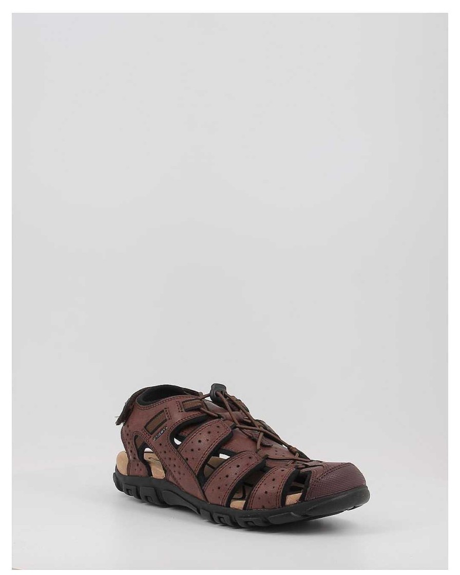 Hombre Geox | Sandalias Geox Uomo Sandal Strada U6224B Marron