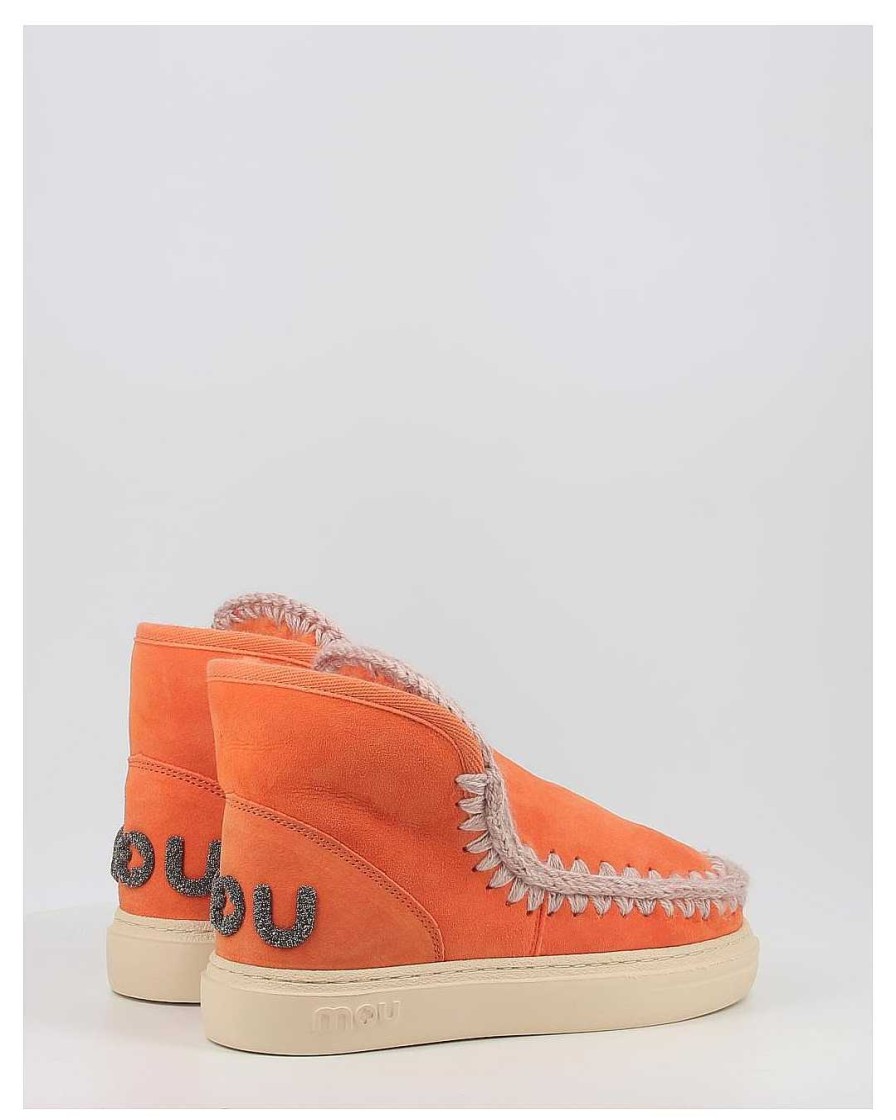 Mujer Mou | Botines Mou Bold Glitter Logo Apor Naranja