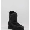 Mujer Mou | Botas Mou Eskimo Inner Wedge Short Bkbk Negro