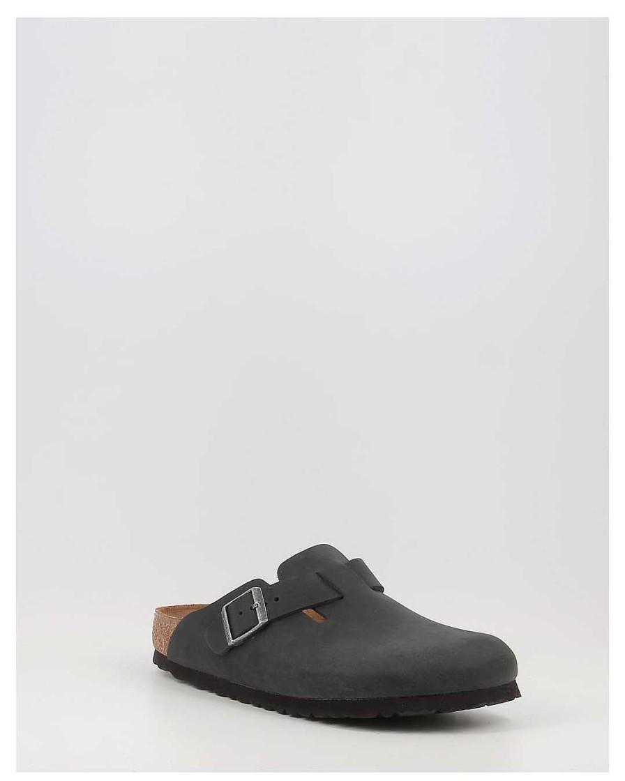 Hombre Birkenstock | Zuecos Birkenstock Boston Leoi Negro