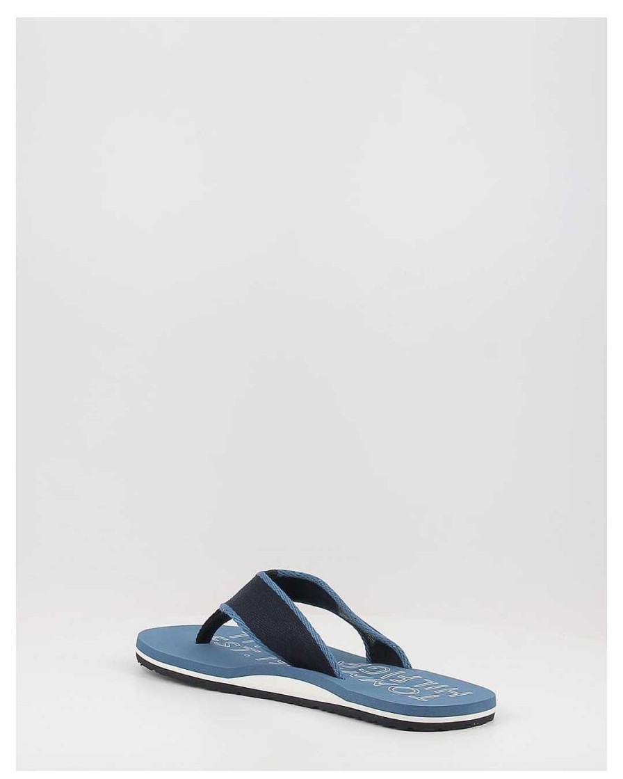 Hombre Tommy Hilfiger | Chanclas Tommy Hilfiger Sporty Hilfiger Beach Sandal Dbx Azul