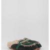 Mujer Mou | Zuecos Mou Winter Bio Slide Long Hair Ponyskin - Letter Logo Verde